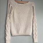 Vintage Havana Cream Cable Knit Sweater Photo 4