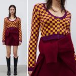 ZARA NWT  Wool Blend Plaid Knit Cardigan Jacket Size Small Photo 1