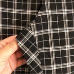 Lane Bryant Womens Pants Black White Plaid Flare Crop Stretch Tabbed Front 16P Photo 6