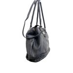 Brighton  Vintage Leather Woven Satchel Black Photo 1