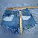 Levi's Women’s size 28 distressed ripped‎ denim Levi’s 501 Jean Shorts Photo 6