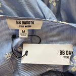 BB Dakota  NWT Ruffled Embroidered Eyelet Blue & White Dress Medium Photo 7