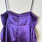 CITY STUDIO Party Dress Purple Satin Pleated Bodice Rosette Photo 7