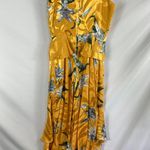 River Island Yellow Floral Sleeveless Satin Romper Size 6 Photo 5