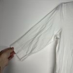 L.L.Bean  womens White hooded long tunic beach cover-up pocket sz Medium Photo 3