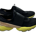 Sorel  Womens Kinetic‎ Impact II Strap Sneaker Black Tan Neon Size 8.5 Athleisure Photo 0