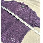 Alex Evenings Lace Jacket Women's Plus 20W Purple 3/4 Sleeves Sequin Scalloped Photo 8