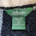 Stillwater Supply Black and Cream Fleece Pullover Size Large Buffalo Check Fleec Photo 5