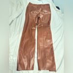 Jason Wu  Designer Faux Leather Front Slit Pants. Size Medium- see photos Photo 12