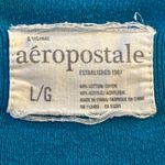 Aeropostale Teal Blue Long Sleeve Henley Shirt Womens L G Button Up Top Photo 2