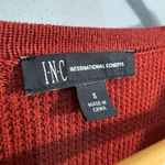 Rust INC International Concepts Double Zip Sweater Size S EUC Brown Photo 4
