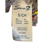 Seven7  Gray Soft Sweater With Rainbow Texture Size Small Photo 5