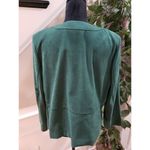 JM Collection  Women's Green Solid Polyester Long Sleeve Button Front Jacket 14P Photo 6