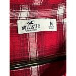 Hollister Women's  Red White Plaid Long Sleeve Button Down Flannel Size Medium Photo 5
