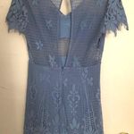 Bebe Lavender/baby Blue Lace Mini Dress  Photo 0