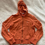Original Penguin Vintage Orange Full Zip Hoodie Sweatshirt Y2K Large 100% cotton Photo 0