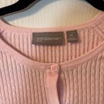 Croft & Barrow  Light Pink Cardigan Cable Knit Sweater Petite Large Photo 2