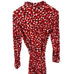 Free Assembly Long Sleeve Tiered Belted Mini Dress with Pockets Size Small Red Photo 6