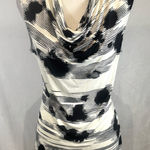 The Limited  black and white abstract print cowl neck top size small Photo 0