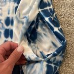 Blue and White Tie Dye Spaghetti Strap Romper Size L Photo 4