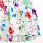 Tolani X Anthropologie Iggy V Neck Floral Print Midi Dress Ruffle Flounce Hem Blue Size M Photo 6