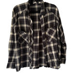 Levi's Levi’s San Francisco Black Gray Plaid Flannel Shirt L | Soft Grunge Button-Up Photo 0