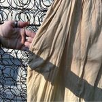 Soft Surroundings Hamptons Dress Tan Boho Beaded Seersucker Sun Dress NWT Petite Photo 6