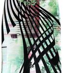 Clover Canyon Pencil Skirt Medium Midi Colorful Abstract Print Stretchy Pull On Photo 0