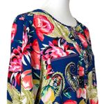 Anthropologie  Fig & Flower Women’s Shift Tunic Dress Mini Tie Sleeves Floral L Photo 5