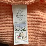 OFFLINE BY AERIE Peach Dance Club Graphic Waffle Knit Long Sleeve Tee NWT Small Pink Photo 7