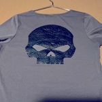 Harley Davidson Vintage Harley-Davidson Women's Dark Gray and turquoise Tee with Blue Accents Photo 7