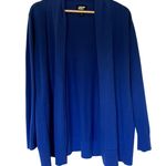Lands' End royal blue open cardigan cotton women's size XL casual warm top Photo 0