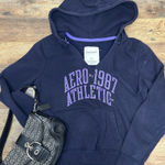 Aeropostale Vintage  Women's Dark Blue and Purple Hoodie Photo 0