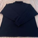 Tweeds navy 100% cotton minimalist contemporary casual turtleneck top, size XL Blue Photo 8