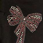 Rue 21 Black Sweatpants With Bedazzled Bow Photo 2