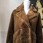 Vince NWT Faux Fur Teddy Bear Soft Coat Walnut Brown L Photo 0