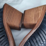 Sundance Veracruz Bella Notte leather Stacked Heel Boho Mules Black Size 8 Photo 8