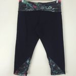 Lululemon RARE Black Curious Jungle Crop Leggings Photo 3
