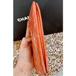 Chanel Coral Diamond Quilted Patent Leather CC Continental Wallet Photo 6