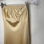 Vintage Tan Midi Strapless Slip 70s Sz 34 / 12 Photo 2