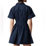 J.Crew  Elena Mini Shirt dress in Cotton Poplin Navy Blue Size 0 NWT Photo 2