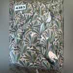 Anthropologie  Sage Green Palm Leaf‎ Print Maddie High Neck Halter Short Romper M Photo 7