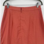 Madewell Peach  Linen Blend Midi Skirt Sz 4 Cottagecore Coastal Earthy, Clean Photo 5