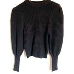 Leith Black Bubble Sleeve Sweater Photo 0