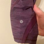 Lululemon Women's Run: Inspire Crop II Maroon Stripe Leggings Size 8 Medium Photo 2
