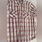 Carhartt Huron Cream Berry Red Pink Plaid Button Down 3/4 Sleeve Shirt Size XL Photo 7