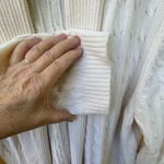 Classic Elements  size 22 cable knit open cardigan. Light cream in color. Photo 2