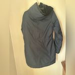 Abercrombie & Fitch Abercrombie blue poly filled winter coat with faux fur hood lining size M Photo 11