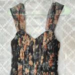 Candalite Vintage Women Dark Floral Whimsigoth Midi Dress Small Fairy Grunge Photo 6