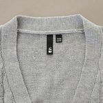 Woman's Gray Cable Knit Sweater Vest Size XS Photo 3